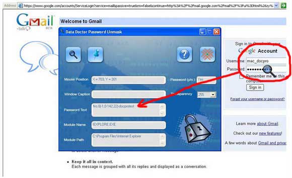 Screenshot of Fetch Lost Hotmail Password