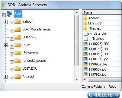 Screenshot of Android Undelete