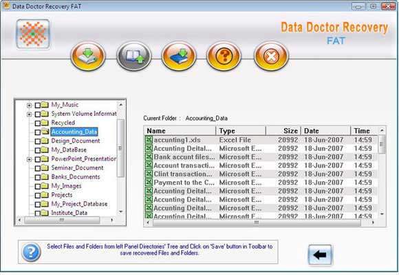 Screenshot of Notebook Vista FAT Files Recovery