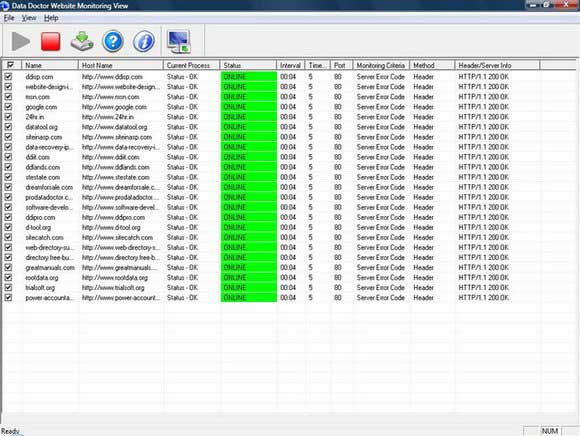 Screenshot of Domain Uptime Monitor