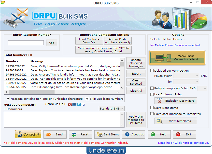 Text Messaging Software for GSM Mobile Phones