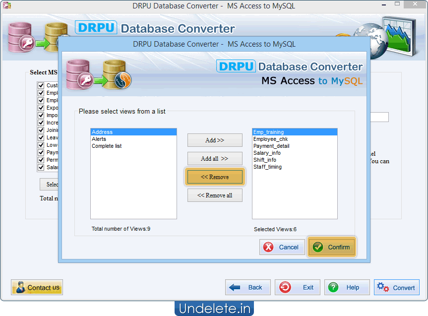 Database Converter Software - MS Access to MySQL