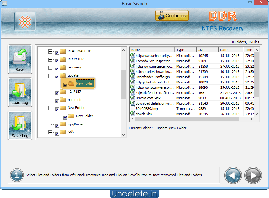 NTFS Undelete Software Screenshots