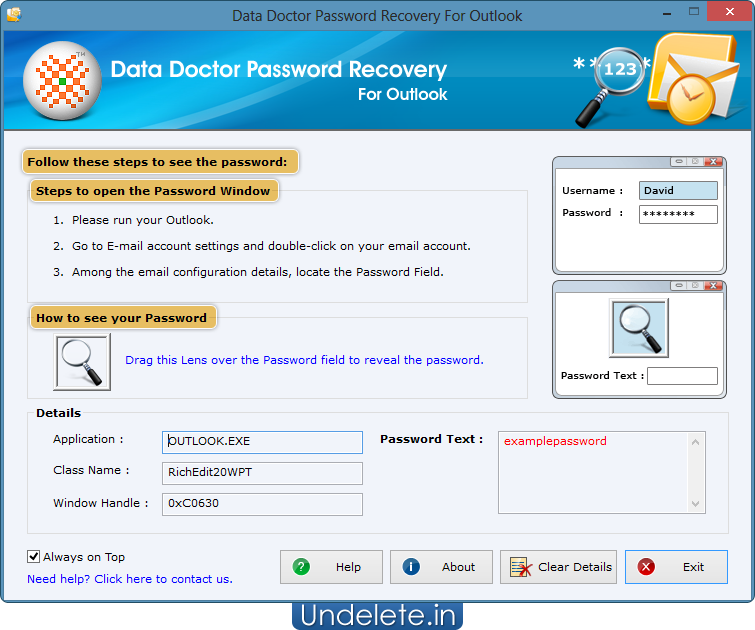 Outlook Express Password Recovery Software