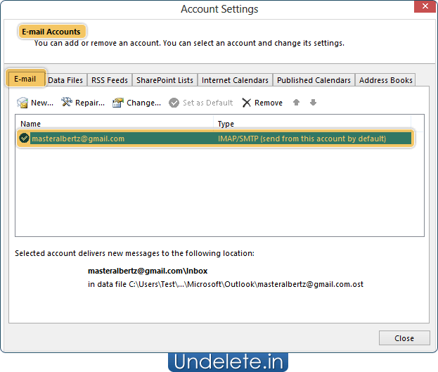 Account Settings option