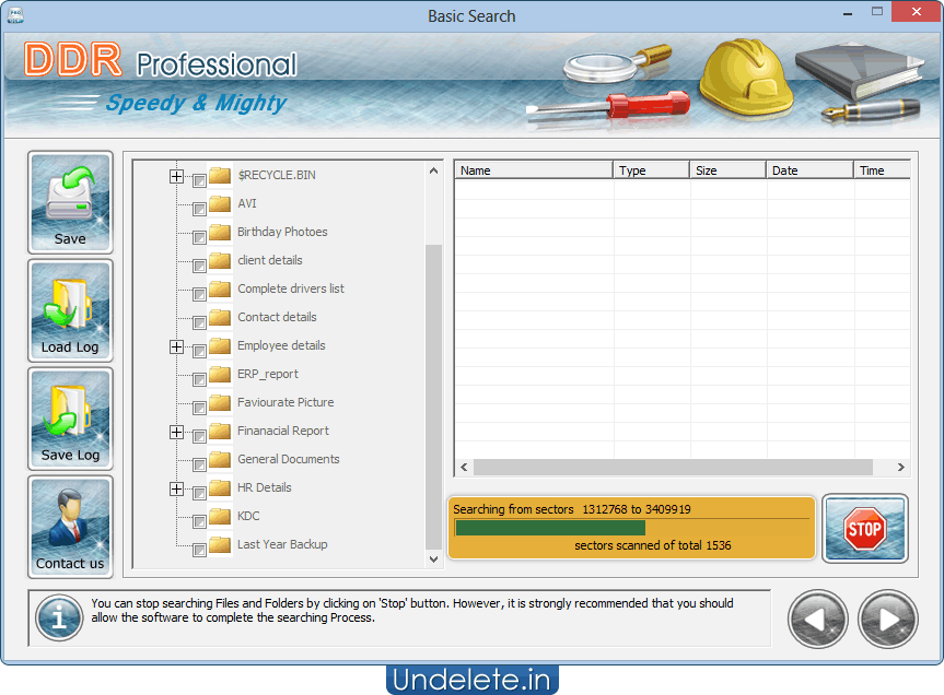 DDR Professional Undelete Software
