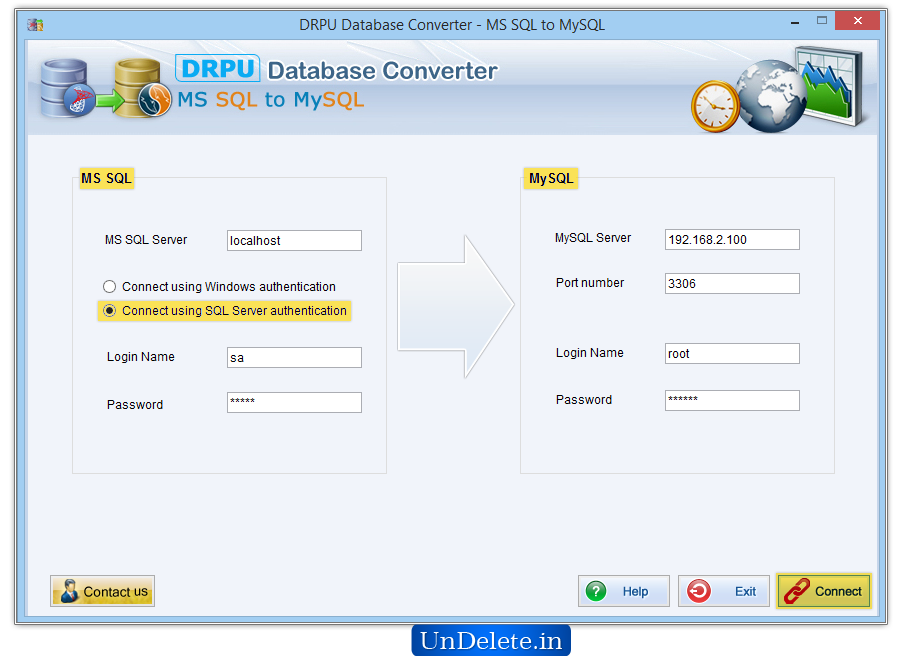 Database Converter Software - MS SQL to MySQL